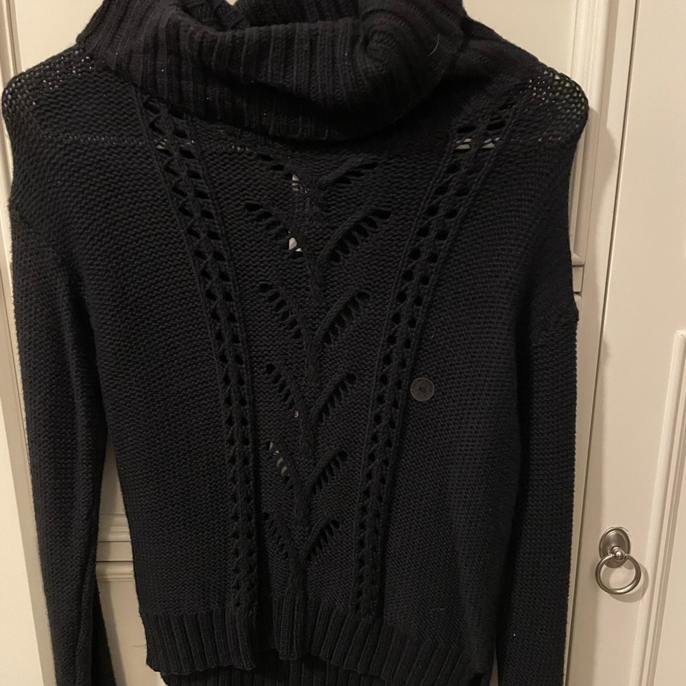 Black turtleneck sweater